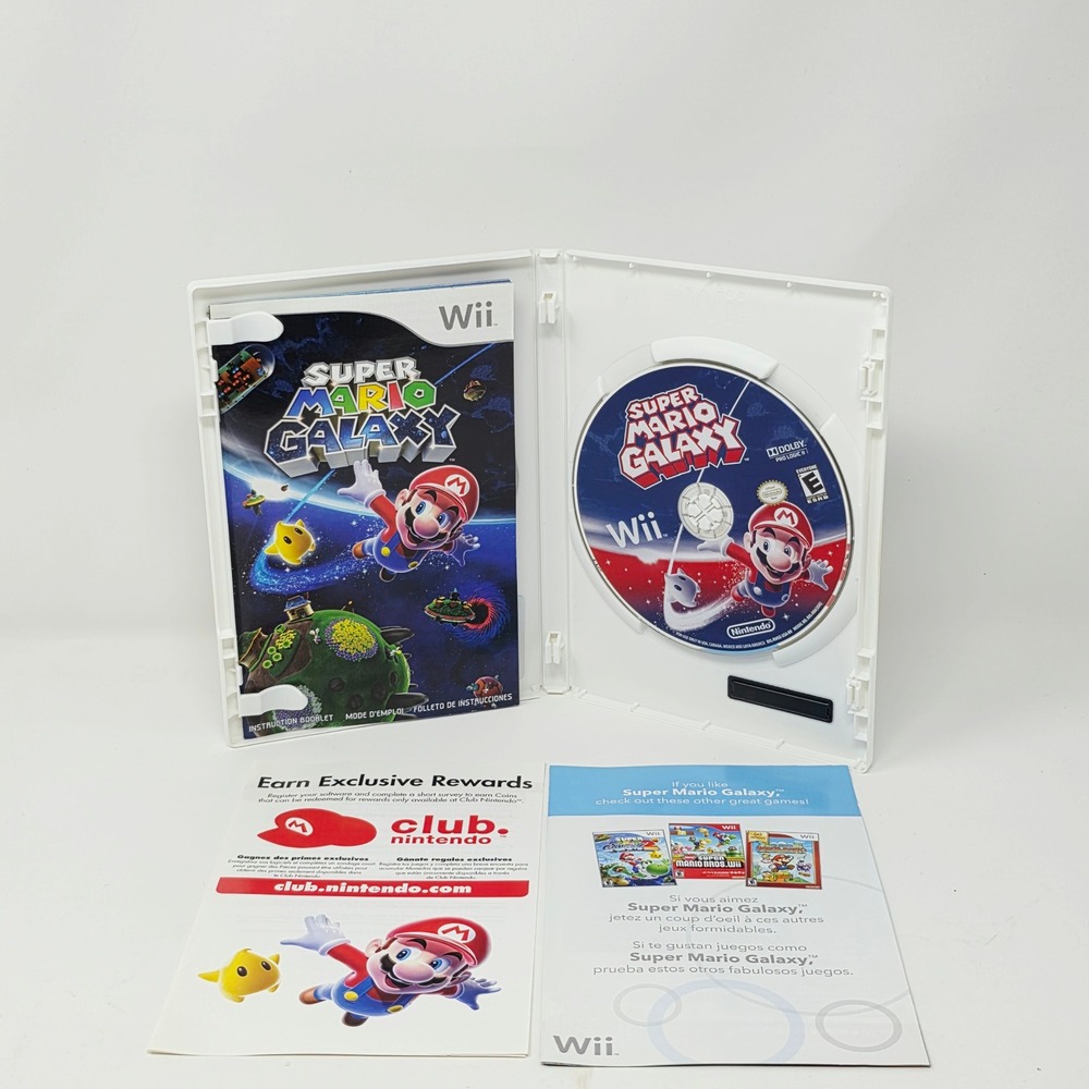 Super Mario Galaxy Nintendo Wii Selects CIB Complete with Manual and Inserts - Picture 3 of 4